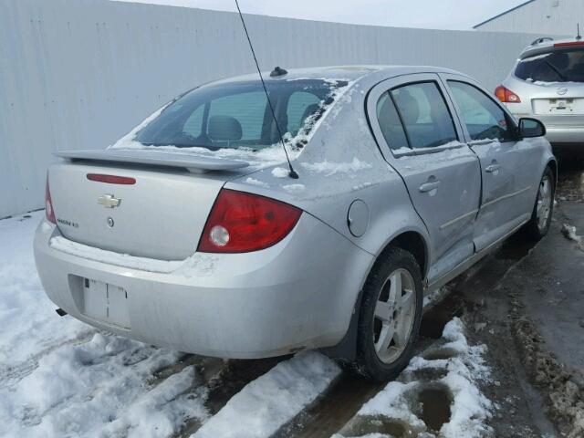 1G1AL52F957538178 - 2005 CHEVROLET COBALT LS SILVER photo 4