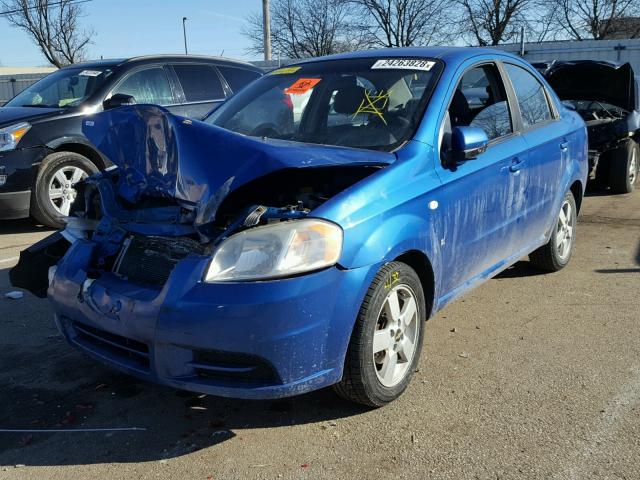 KL1TD56658B122905 - 2008 CHEVROLET AVEO BASE BLUE photo 2