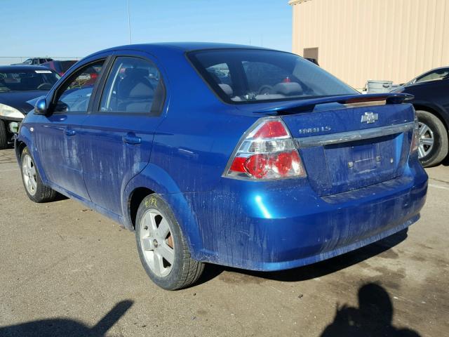 KL1TD56658B122905 - 2008 CHEVROLET AVEO BASE BLUE photo 3