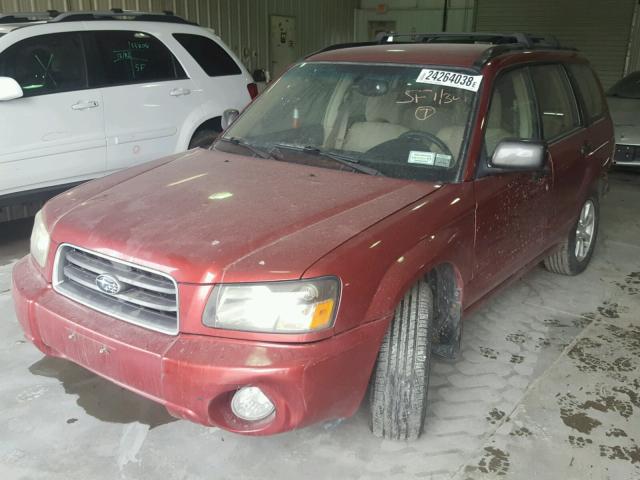 JF1SG65635H726101 - 2005 SUBARU FORESTER 2 RED photo 2