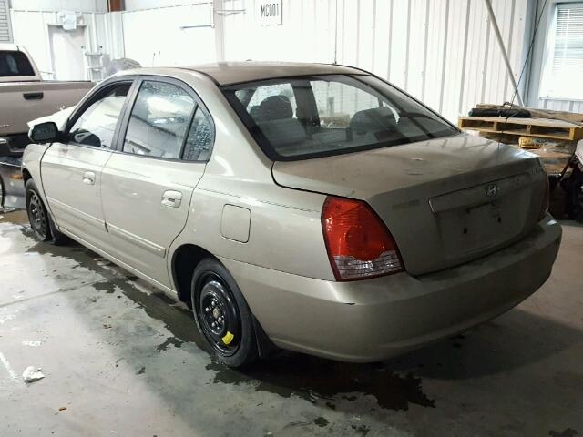 KMHDN46D95U007724 - 2005 HYUNDAI ELANTRA GL BEIGE photo 3