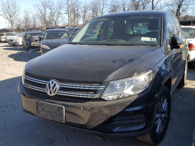 WVGAV7AX9CW583577 - 2012 VOLKSWAGEN TIGUAN S BLACK photo 2