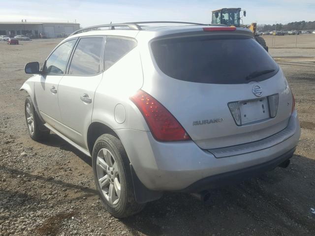 JN8AZ08T76W405386 - 2006 NISSAN MURANO SL GRAY photo 3