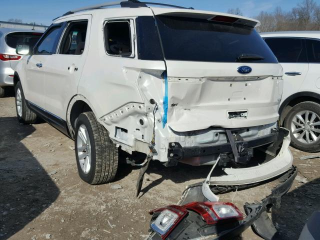 1FM5K8D80FGC11483 - 2015 FORD EXPLORER X WHITE photo 3