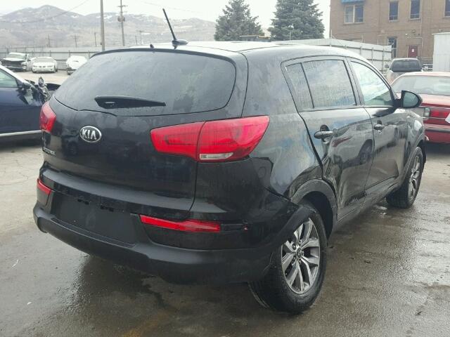 KNDPBCAC5F7769645 - 2015 KIA SPORTAGE L BLACK photo 4