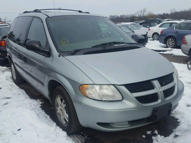 1D4GP25343B233657 - 2003 DODGE CARAVAN SE TEAL photo 1