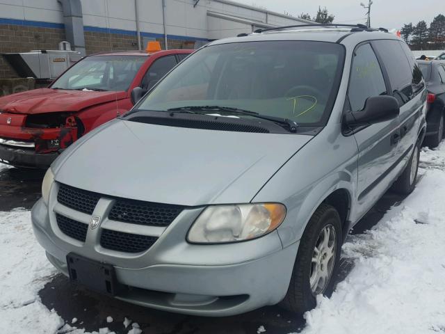 1D4GP25343B233657 - 2003 DODGE CARAVAN SE TEAL photo 2