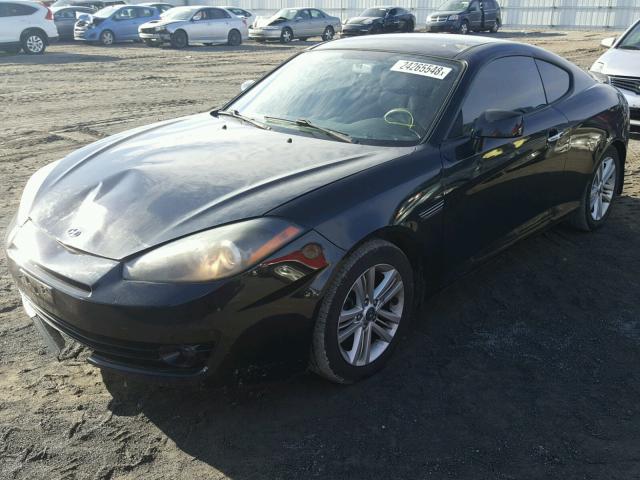 KMHHM66D18U292925 - 2008 HYUNDAI TIBURON GS BLACK photo 2