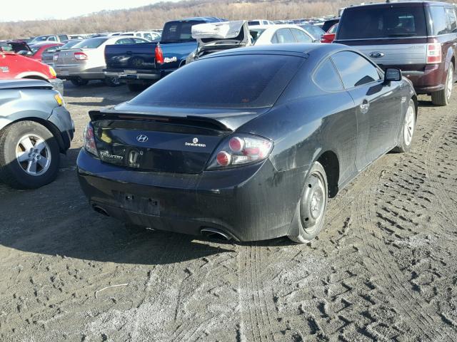 KMHHM66D18U292925 - 2008 HYUNDAI TIBURON GS BLACK photo 4