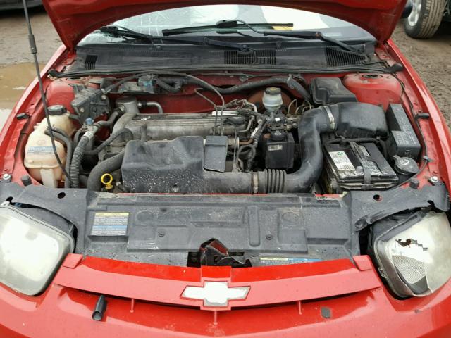 1G1JC12F157211220 - 2005 CHEVROLET CAVALIER RED photo 7