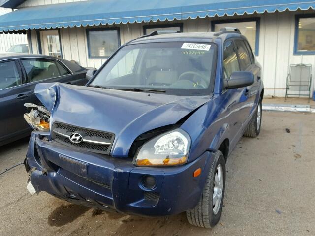 KM8JM12B47U528748 - 2007 HYUNDAI TUCSON GLS BLUE photo 2