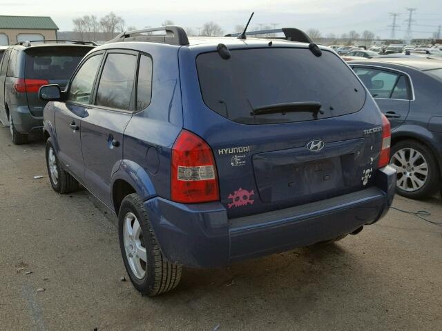 KM8JM12B47U528748 - 2007 HYUNDAI TUCSON GLS BLUE photo 3