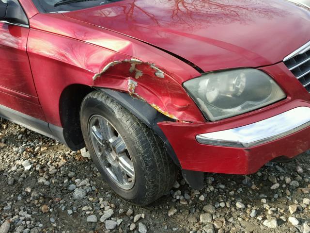 2C8GF68454R634759 - 2004 CHRYSLER PACIFICA RED photo 9