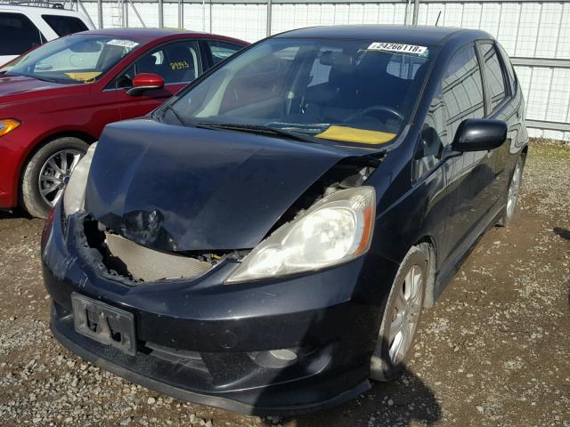 JHMGE8H41AC030256 - 2010 HONDA FIT SPORT BLACK photo 2