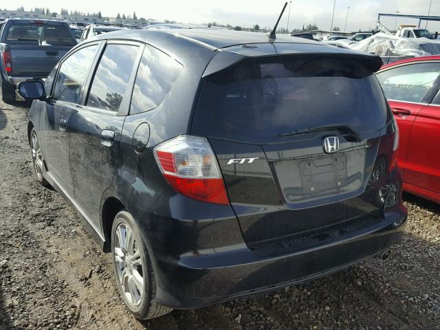 JHMGE8H41AC030256 - 2010 HONDA FIT SPORT BLACK photo 3