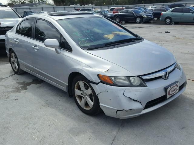 1HGFA16877L108264 - 2007 HONDA CIVIC EX SILVER photo 1