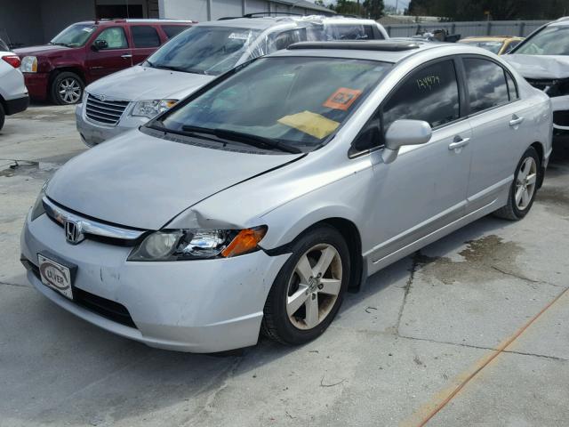 1HGFA16877L108264 - 2007 HONDA CIVIC EX SILVER photo 2