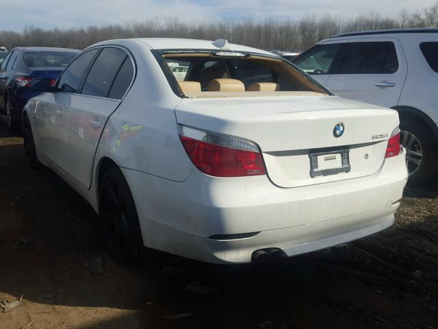 WBANE535X7CW65828 - 2007 BMW 525 I WHITE photo 3