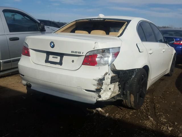 WBANE535X7CW65828 - 2007 BMW 525 I WHITE photo 4