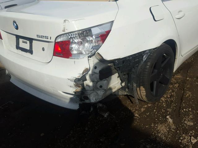 WBANE535X7CW65828 - 2007 BMW 525 I WHITE photo 9