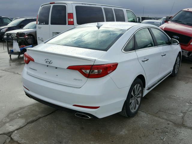 5NPE34AF5HH471051 - 2017 HYUNDAI SONATA SPO WHITE photo 4