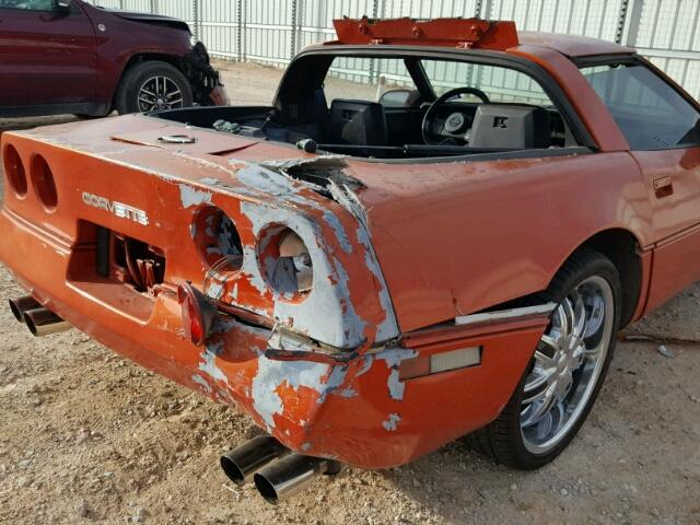 1G1YY0787F5137044 - 1985 CHEVROLET CORVETTE ORANGE photo 9