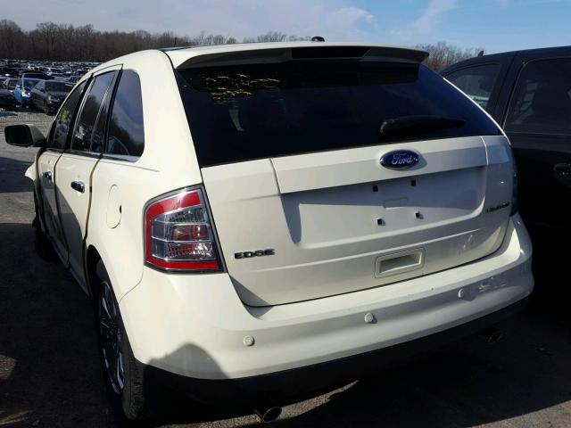 2FMDK39C68BA39577 - 2008 FORD EDGE LIMIT WHITE photo 3