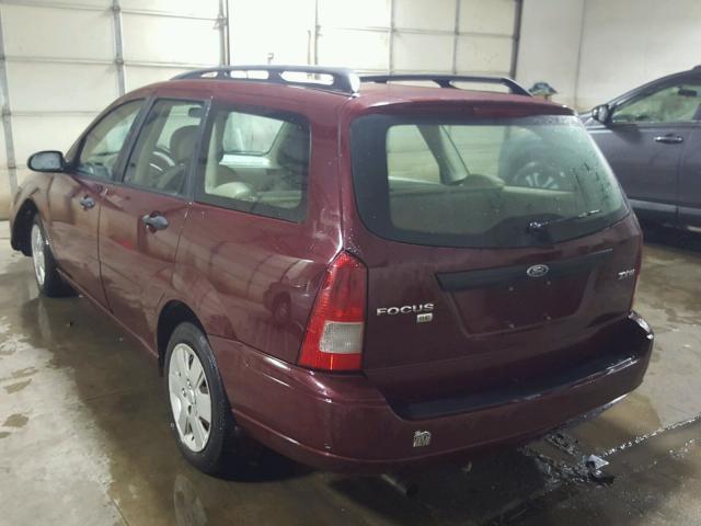 1FAFP36N36W220576 - 2006 FORD FOCUS ZXW MAROON photo 3