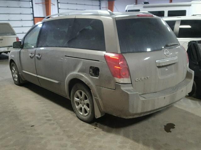 5N1BV28U88N113329 - 2008 NISSAN QUEST S SILVER photo 3