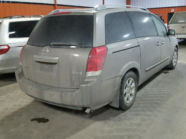 5N1BV28U88N113329 - 2008 NISSAN QUEST S SILVER photo 4