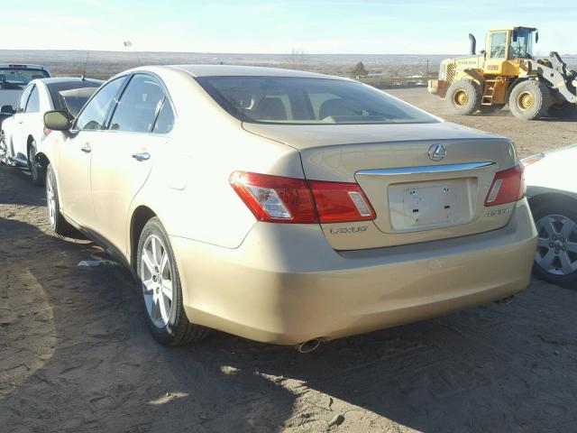 JTHBJ46G272009376 - 2007 LEXUS ES 350 GOLD photo 3