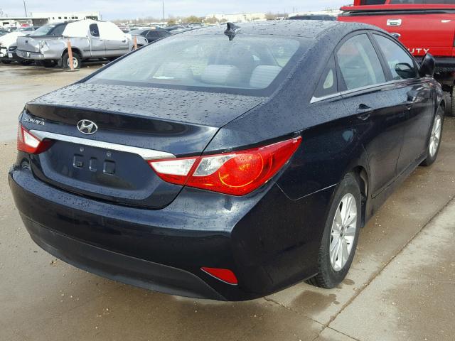 5NPEB4AC7EH862464 - 2014 HYUNDAI SONATA GLS BLUE photo 4