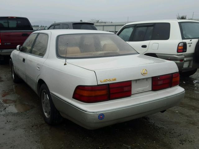 JT8UF11E0R0208732 - 1994 LEXUS LS 400 WHITE photo 3