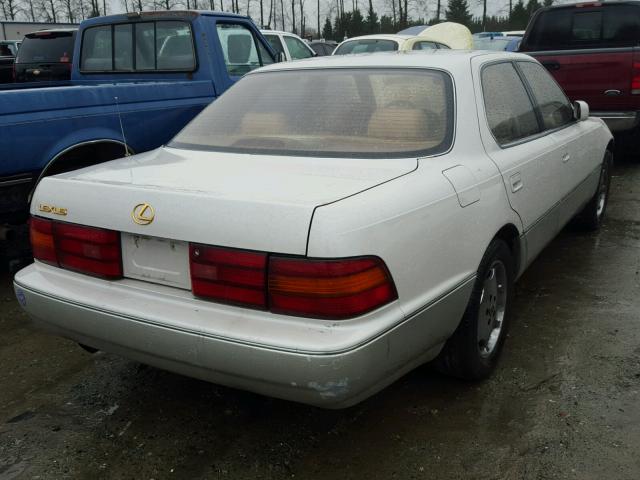 JT8UF11E0R0208732 - 1994 LEXUS LS 400 WHITE photo 4