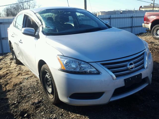 3N1AB7AP4EY337175 - 2014 NISSAN SENTRA S SILVER photo 1