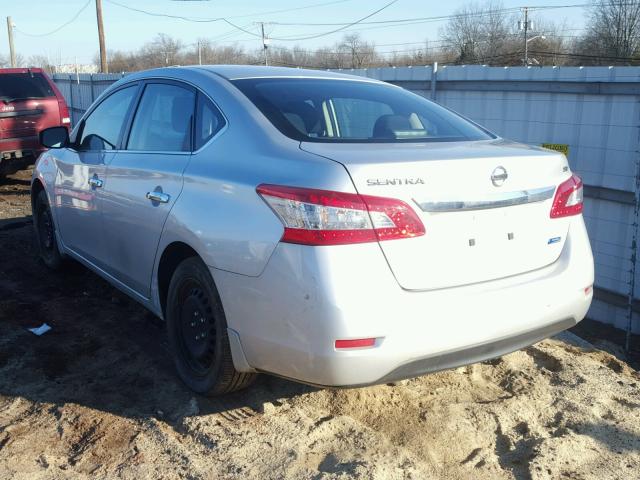 3N1AB7AP4EY337175 - 2014 NISSAN SENTRA S SILVER photo 3