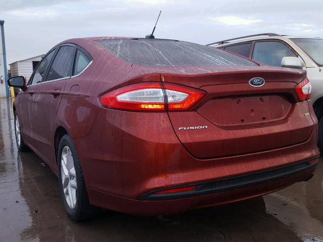 3FA6P0H73ER241071 - 2014 FORD FUSION SE RED photo 3