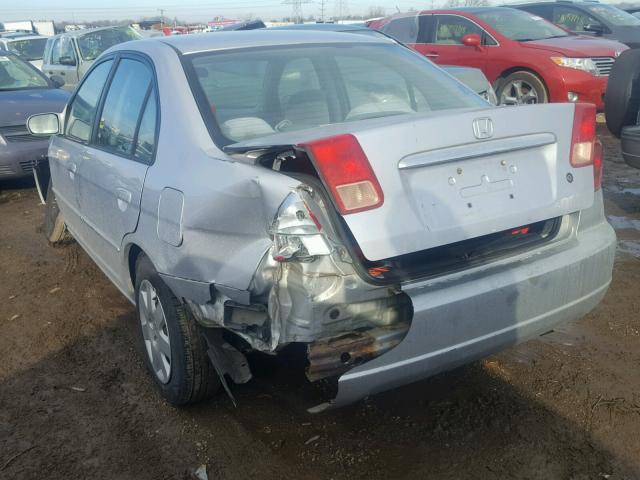 1HGES26771L041498 - 2001 HONDA CIVIC EX SILVER photo 3