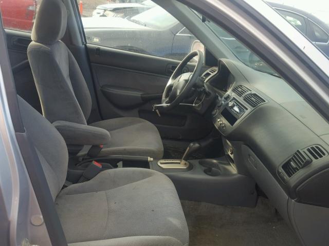 1HGES26771L041498 - 2001 HONDA CIVIC EX ვერცხლისფერი ფოტო 5