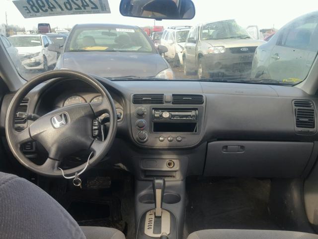 1HGES26771L041498 - 2001 HONDA CIVIC EX ვერცხლისფერი ფოტო 9
