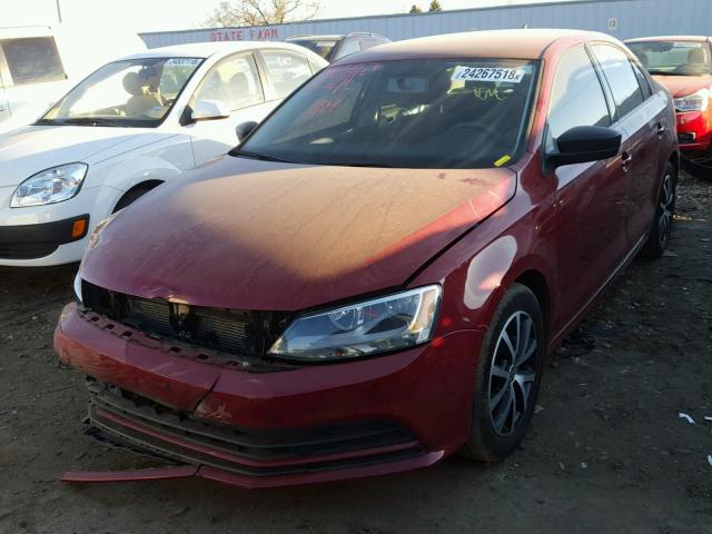 3VWD67AJ2GM259075 - 2016 VOLKSWAGEN JETTA SE RED photo 2