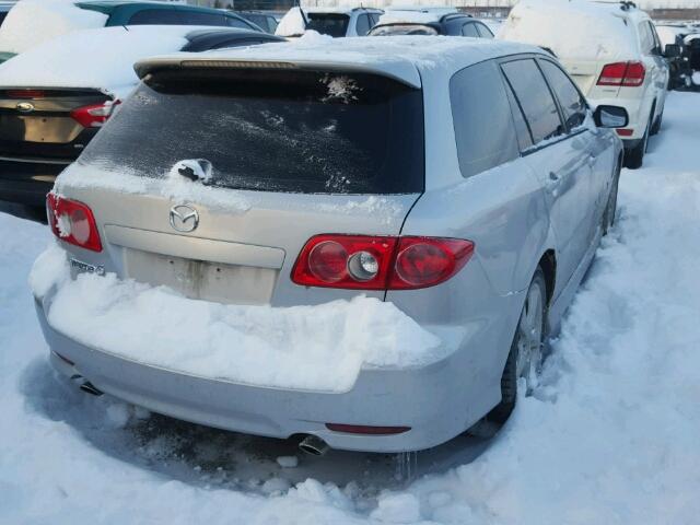 1YVHP83D145N77604 - 2004 MAZDA 6 S SILVER photo 4