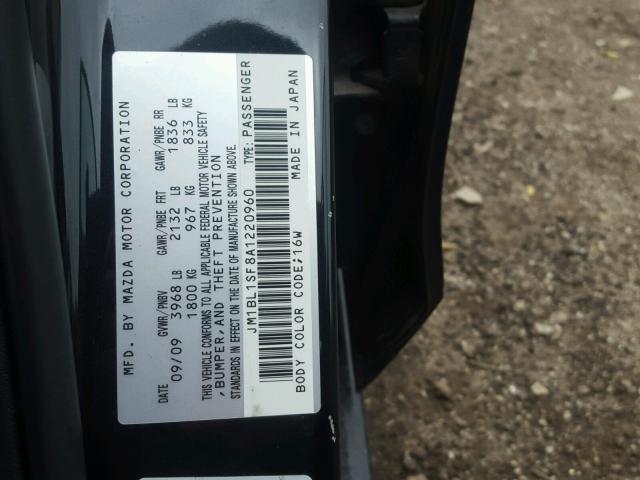 JM1BL1SF8A1220960 - 2010 MAZDA 3 I BLACK photo 10