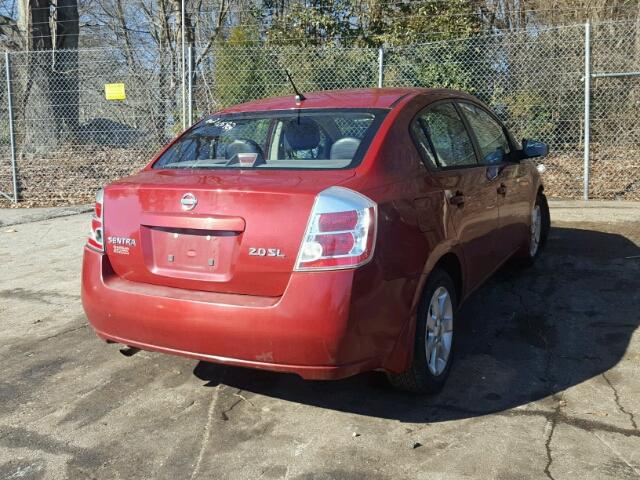 3N1AB61E07L621895 - 2007 NISSAN SENTRA 2.0 RED photo 4