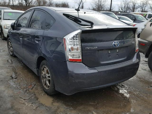 JTDKN3DU0A5130681 - 2010 TOYOTA PRIUS GRAY photo 3