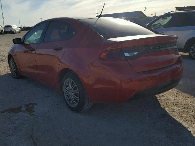 1C3CDFAA1DD319292 - 2013 DODGE DART SE RED photo 3