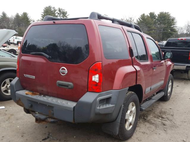 5N1AN08W45C603050 - 2005 NISSAN XTERRA OFF RED photo 4