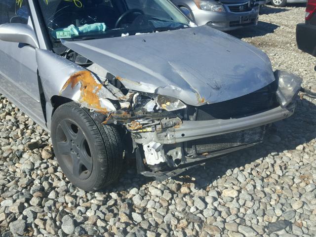 2HGES26744H517935 - 2004 HONDA CIVIC EX GRAY photo 9