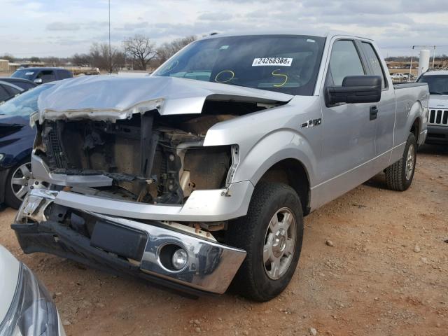 1FTEX1CM2BFC20021 - 2011 FORD F150 SUPER SILVER photo 2