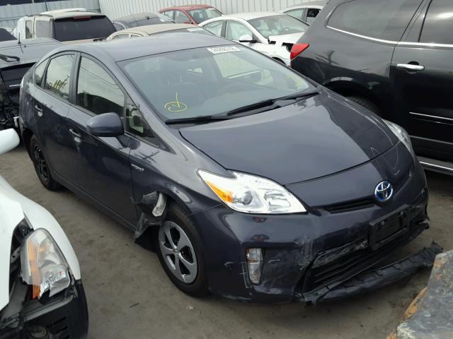 JTDKN3DUXF0467170 - 2015 TOYOTA PRIUS CHARCOAL photo 1